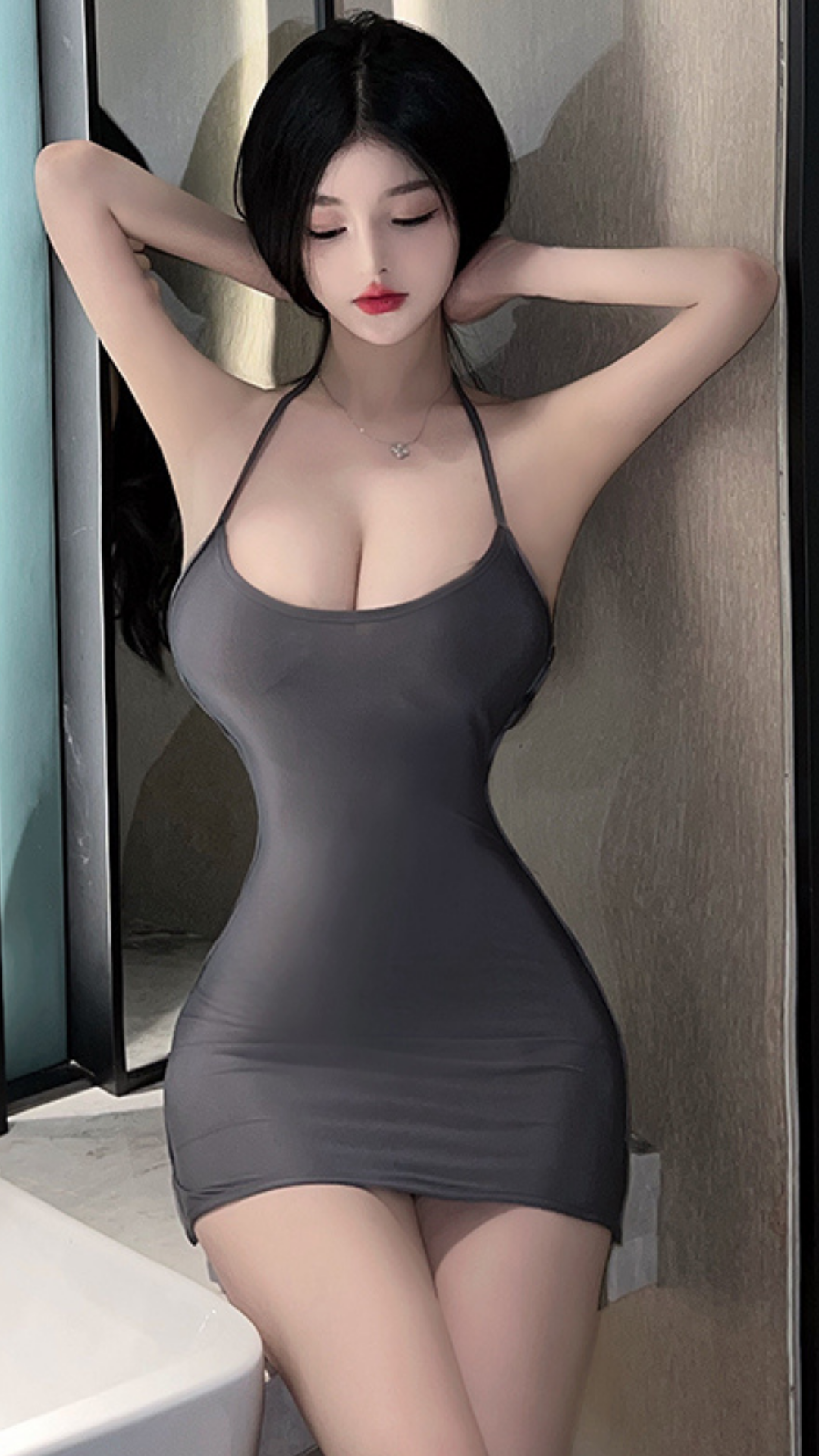 Bodycon Skirt with Open-Back Design